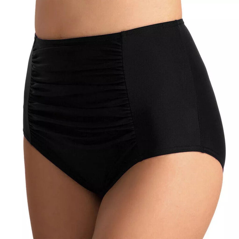 Center Ruched High Waist Bikini Bottom
