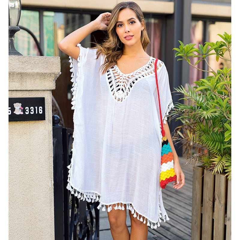 Hollow Out Crochet Lace Tassels Cover Up The Beach Company