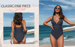 Spliced One-Piece Swimsuit