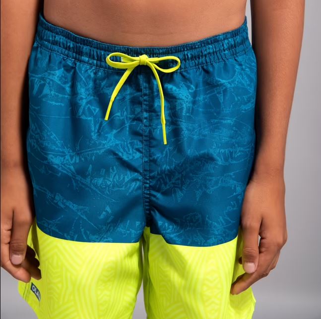 The Beach Company India - Shop for kids swimwear online - Blue Yellow Swimming Trunks for boys - boys swim shorts - swimming costume for young boys - boys swim trunks