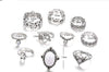 Exquisite Hollow Flowers Ring Set