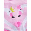 Baby Pink Swan Print Ruffle Swimsuit