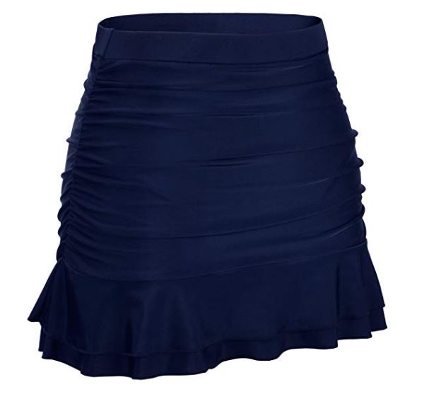 High Waisted Tummy Control Ruched Swim Skirt