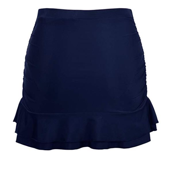 High Waisted Tummy Control Ruched Swim Skirt