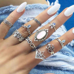 Exquisite Hollow Flowers Ring Set