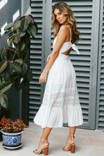 Tie Back Crochet Dress