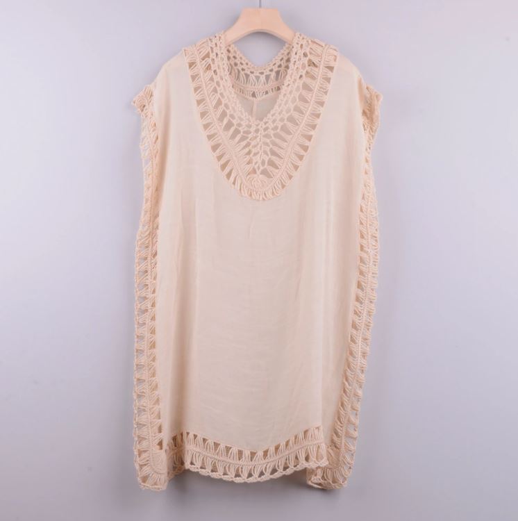 Knitted Crochet Detail Kaftan