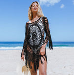 The Beach Company India - Shop womens beachwear online - Fringe Trim Crochet Cover Up for ladies - Womens beach cover up dress - stylish beach dress for ladies