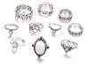 Exquisite Hollow Flowers Ring Set