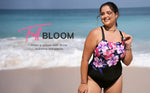 Flower Power Square Neck Plus Size Monokini