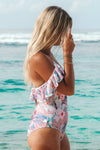 Floral Flounce Strappy Swimsuit