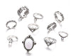 Exquisite Hollow Flowers Ring Set