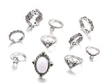 Exquisite Hollow Flowers Ring Set