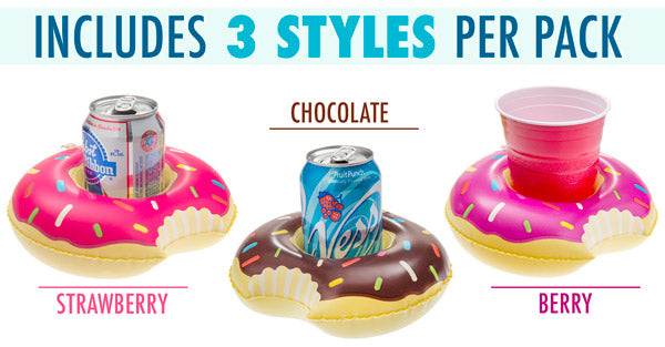 Inflatable Mini Donut Drink Holder (Pack of 2)