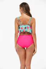 Flounce Ruffle Plus Size Bikini Set