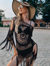 Fringe Trim Crochet Cover Up