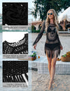 Fringe Trim Crochet Cover Up