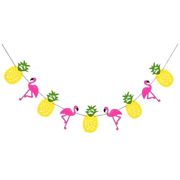 Tropical Flamingo Pineapple Garland