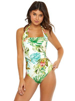 Monstera Leaf Print Swimsuit