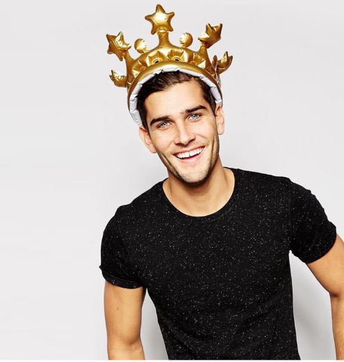 Golden Inflatable Crown Pool Float