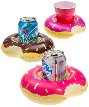 Inflatable Mini Donut Drink Holder (Pack of 2)