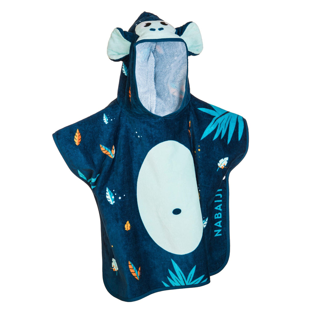 The Beach Company India - shop kids swimwear online - Kid's MONKEY Print Poncho With Hood for young boys - boys swimming costumes