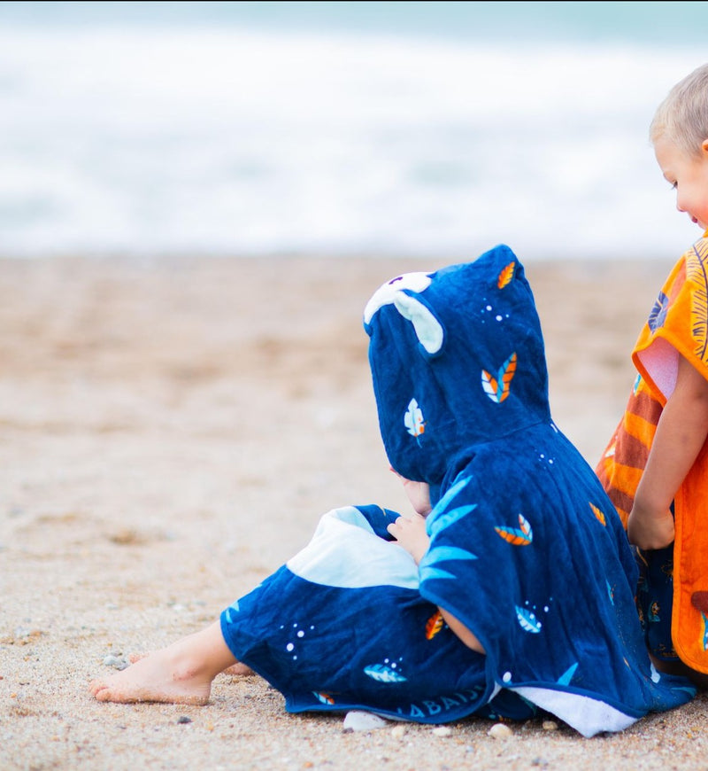 Kid's MONKEY Print Poncho With Hood