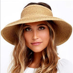 Wide Brim Roll-Up Straw Hat