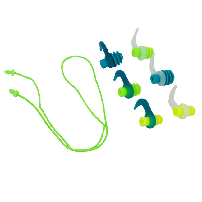 Fir Tree Shaped Silicone Swimming Ear Plugs - 3 Sizes