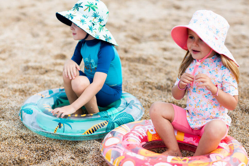 Baby Reversible UV Protection Hat Pink