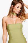 Bandeau Choker Swimsuit