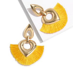 Golden Yellow Tassel Earrings