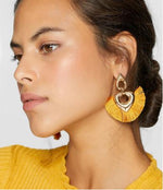 Golden Yellow Tassel Earrings